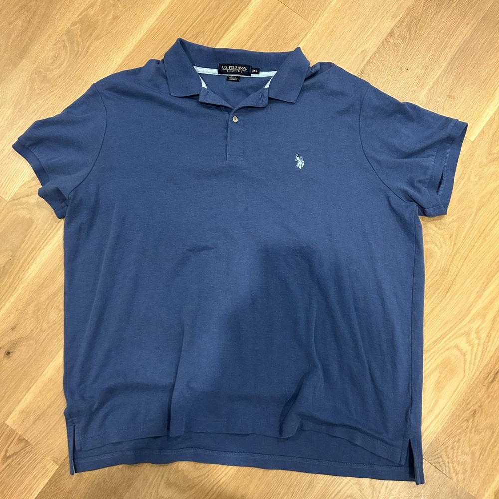 U.S. Polo Assn. Luxury Feel Blue Polo Shirt Size 3XL